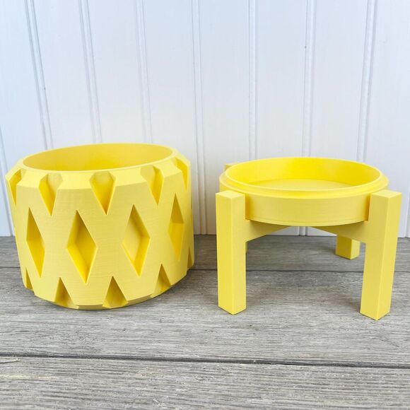 Indoor Flower Pot w/ Drainage Hole and Drip Tray , Rano Planter Pot - Picture 6 of 10